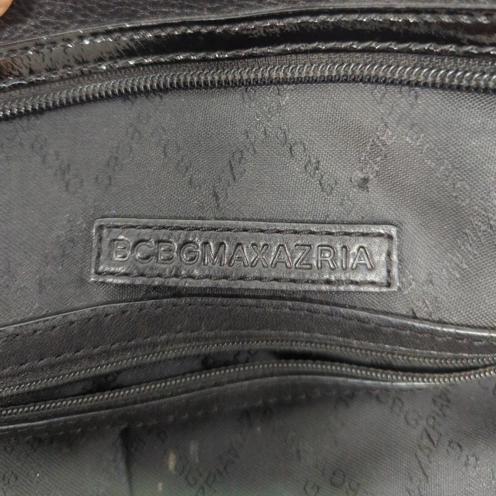 BCBG MAX AZRIA Patent Leather Quilted Purse Black - Picture 9 of 12